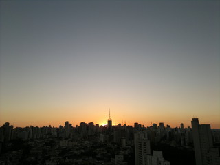 Fototapeta na wymiar Sky over the city at sunset