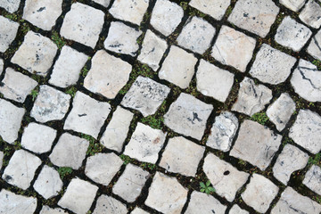 Paved Road in Lisbon, Portugal 