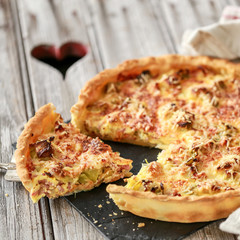 tarte au poireau et lardons 4