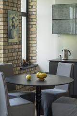 Kitchen in modern house.  Modern interior in private flat.