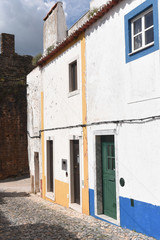 Fototapeta na wymiar Houses and wall, Vila Vicosa, Alentejo region, Portugal