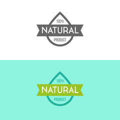 Graphic elements editable for design with fresh, nature, organic products.