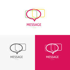 Graphic elements editable for design with speech bubble.