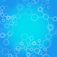 Design science concept. Vector connect molecule background