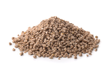Pile of compound feed pellets