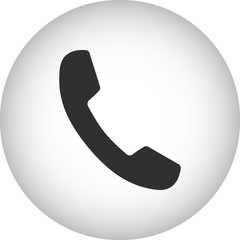 Phone call sign simple icon on background