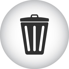 Recycle thrash can simple icon on background
