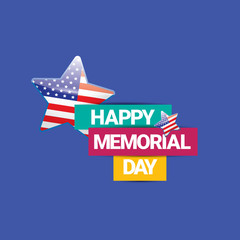 Happy Memorial Day banner . memorial day card.