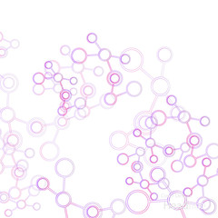 Abstract connection structure. Vector science background