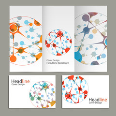 Science vector background. Modern vector templates for brochure, flyer, cover magazine or report in A4 size