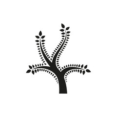 Simple minimal black tree icon symbol style design