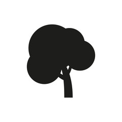 Simple minimal black tree icon symbol style design