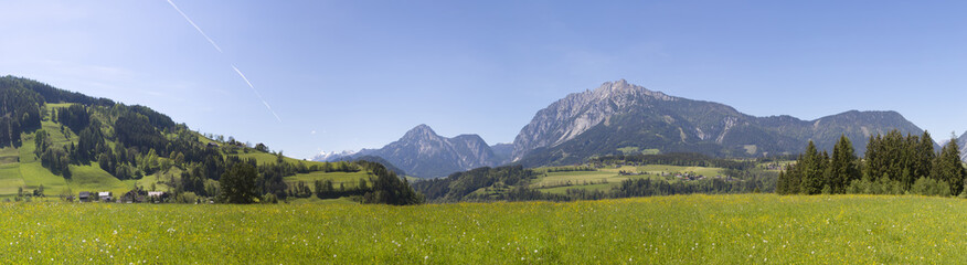 Panorama Ennstal, Steiermark, Österreich