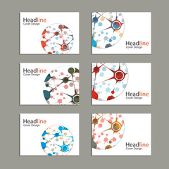 Science vector background. Modern vector templates for brochure, flyer, cover magazine or report in A4 size