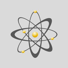 Atom icon - vector illustration.
