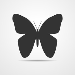 Black butterflies - vector illustration
