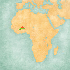 Map of Africa - Burkina Faso