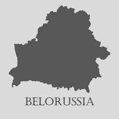 Obraz premium Black Belorussia map - vector illustration