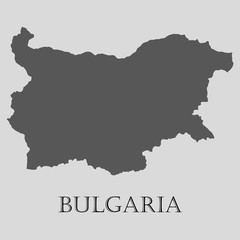 Black Bulgaria map - vector illustration