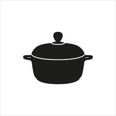 pot icon in simple monochrome style icon on white background
