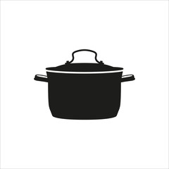 pot icon in simple monochrome style icon on white background