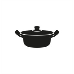 pot icon in simple monochrome style icon on white background