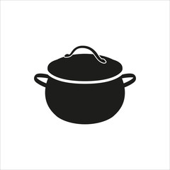 pot icon in simple monochrome style icon on white background