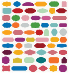 Vintage frames blank retro badges and labels collection