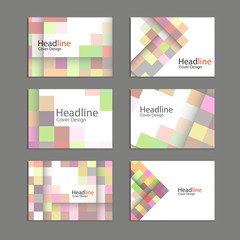 Vector  abstract square pattern brochure 