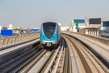 Fototapeta premium Dubai metro railway
