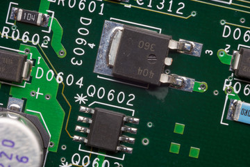 Close up of an electronic circuit board.