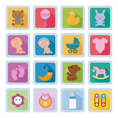 Set of baby icons