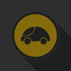 dark gray and yellow icon - car