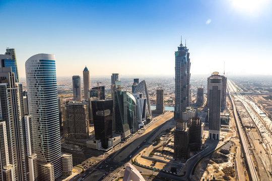 Aerial view of Dubai