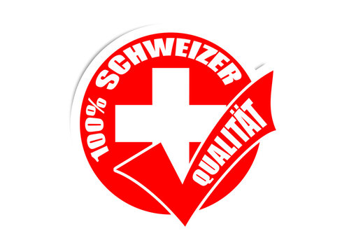 100% Schweizer Qualit&auml;t - Logo f&uuml;r Ihre Firma