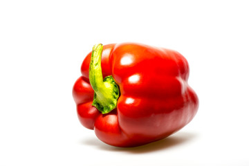 Red pepper on white background