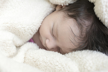 Obraz na płótnie Canvas Newborn Baby Girl
