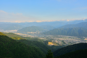 吉野川流域の眺め(徳島県美馬市付近)