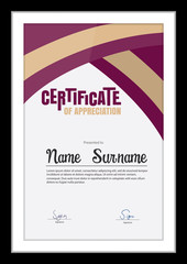 Vector template for certificate,modern abstract diploma