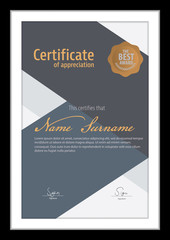 Vector template for certificate,modern diploma