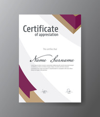 Fototapeta premium Vector template for certificate,modern diploma