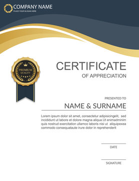 Vector certificate template.