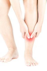 young women leg muscle pain