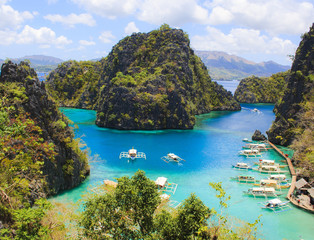 Landscape of tropical island. Coronn island. Philippines.