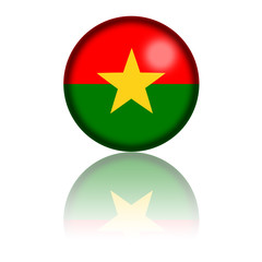 Burkina Faso Flag Sphere 3D Rendering