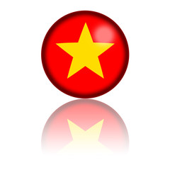 Vietnam Flag Sphere 3D Rendering