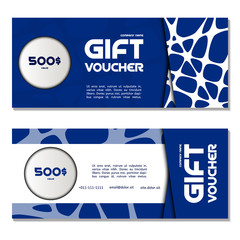 Gift voucher. Vector, illustration. Voucher template.