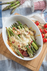 Spargel Gratin