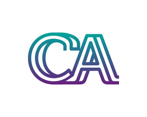 CA lines letter logo 