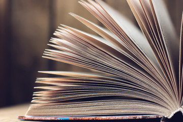 Open book closeup.